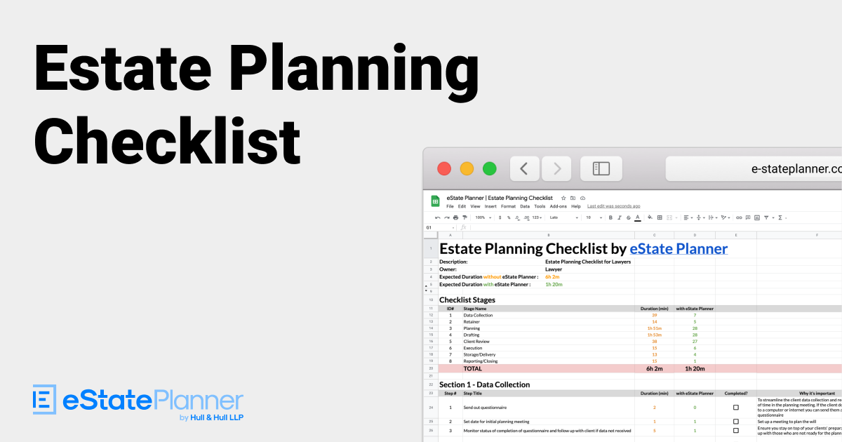 estate planning checklist for attorney